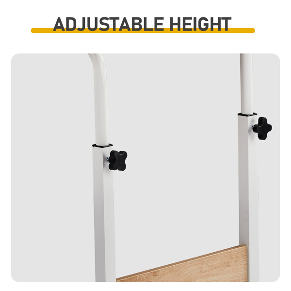 Adjustable Oak-Finish P2 Particle Board Computer Desk (60cm) - Versatile & Space-Saving