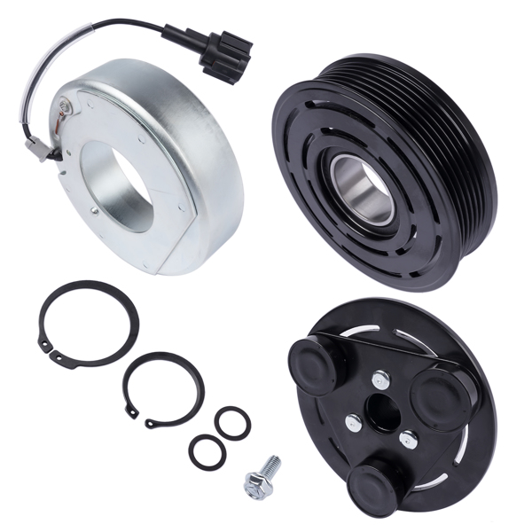 A/C Compressor Clutch Assembly Kit For Nissan Cube 2009-2013 L4 1.8L Versa 2010-2012 L4 1.8L GAS DOHC CR-10 92600CJ63A 92600CJ63D 92600CJ63E
