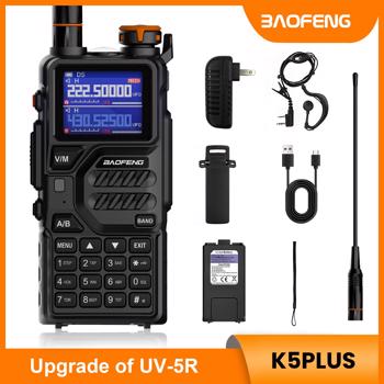 BAOFENG K5PLUS 10w Ham Radio Long Range (Upgraded of UV-5R) Walkie Talkies Long Distance, Two Way Radio vith Copy Frequency,USB-C Charging, NOAA for Hunting, Audio & Video Emergency Radios（1PCS）