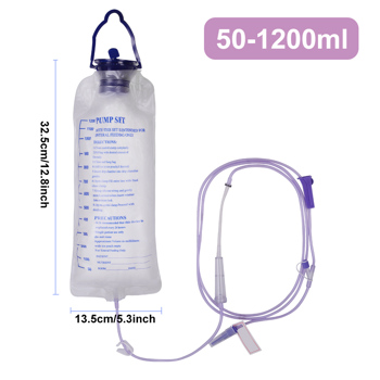2pcs 1200ML Disposable Enteral Nutrition <b style=\\'color:red\\'>Bag</b> Feeding <b style=\\'color:red\\'>Bag</b> Gastrointestinal Nutrition <b style=\\'color:red\\'>Bag</b>
