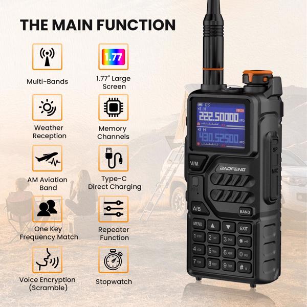 宝峰 baofeng K5plus 10w 双频对讲机 9个装-5