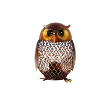 Owl Shaped Metal Coin Box Home Furnishing Articles Crafting