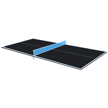 8ft Black Mid-Size Ping Pong Conversion Top Foldable & Portable Table Tennis Table Top for Indoor Games