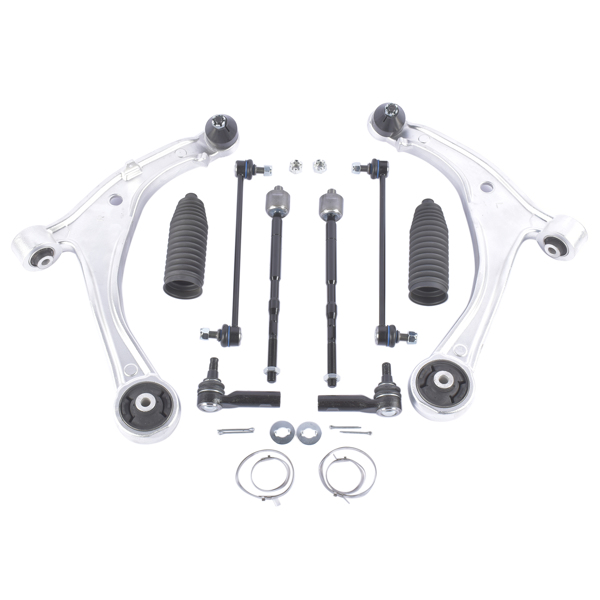 控制臂套装 10PCS Suspension Front Lower Control Arms w/Ball Joint Sway Bar Link for 2011-2017 Honda Odyssey 51350-TK8-A10-1