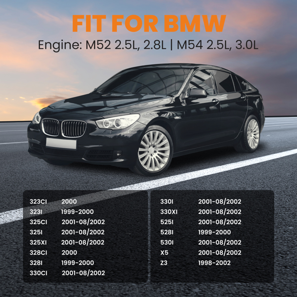 铝制气门盖（带垫片和螺栓）适用于宝马 E46 E39 325XI 330CI 330I M52 M54-3