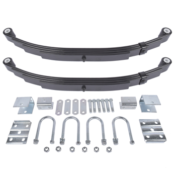 3500lb Single Trailer Axle Suspension Kit Leaf Spring U-bolt & Hanger Kit Include Complete tandem trailer axle hanger kit for 1-3/4\\" leaf springs