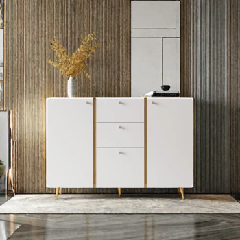 Sideboard Buffet <b style=\\'color:red\\'>Cabinet</b> with 3 Drawers & 2 Doors,47.24\\"Buffet <b style=\\'color:red\\'>Cabinet</b> with Adjustable Shelves