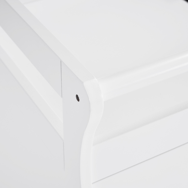 三层抽屉 白色 油漆面密度板 90.5*58*92cm 儿童木床 带安全带 换尿布台 婴儿-27