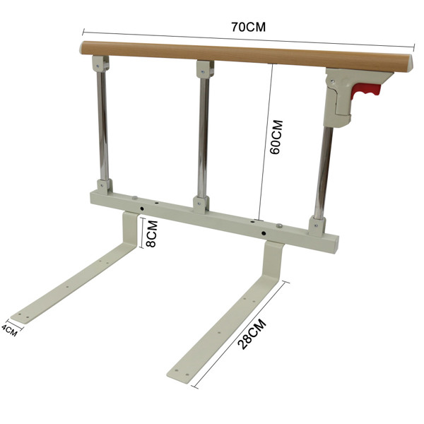 3-Section Folding Bed Rails Bed Assist Handle Bed Railing for Elderly Adults