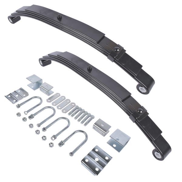 3500lb Single Trailer Axle Suspension Kit Leaf Spring U-bolt & Hanger Kit Include Complete tandem trailer axle hanger kit for 1-3/4