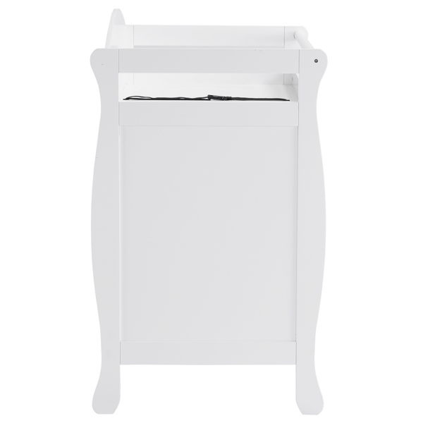 三层抽屉 白色 油漆面密度板 90.5*58*92cm 儿童木床 带安全带 换尿布台 婴儿-35