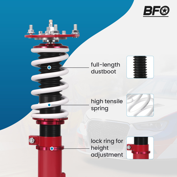 24 向减震器可调式避震器降低线圈，适用于 2013-2015 年现代 Veloster-2