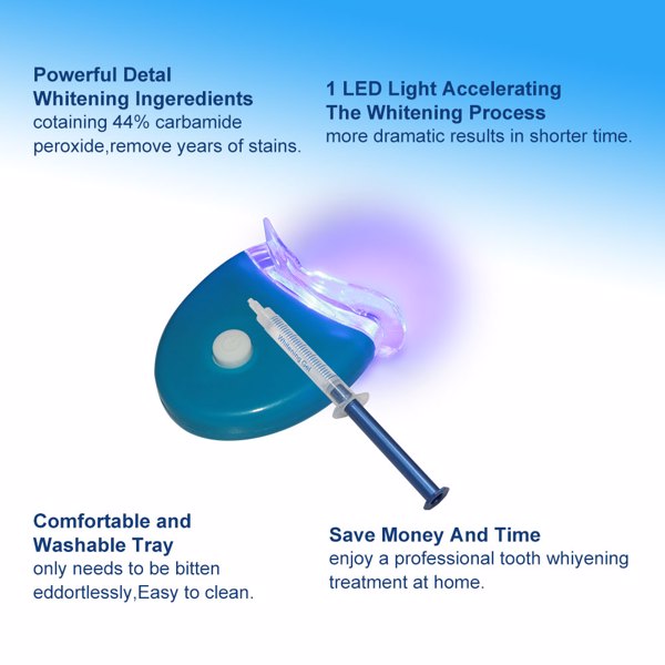 Teeth Whitening Kit With LED Light ,Professional Tooth Whitener, 10x3ml Teeth Whitening Gel,