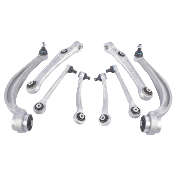 8PCS Front Control Arms & Ball Joint Assembly For Audi Q7 2017-2019 2.0L 3.0L 4M0407151H 4M0407693E