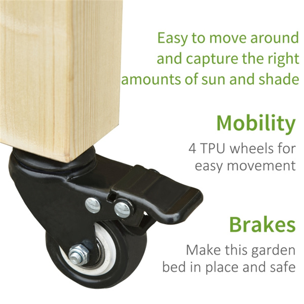 高架花园床/木制花盆 /木材种植箱（周末不发货）（ Amazon Shipping）（WalMart禁售）-5