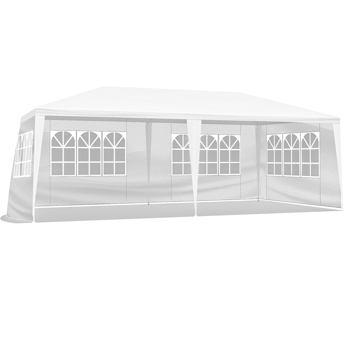 Outdoor Gazebo Canopy Party Tent with Removable Sidewalls & Transparent Windows for Weddings, Birthdays, Garden Parties, and Backyard Patio BBQ Events