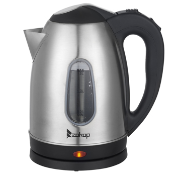 US Standard ZOKOP HD-1802S 120V 1200W 1.5L Stainless Steel Electric Kettle with Water Window 【Same code 00574412】