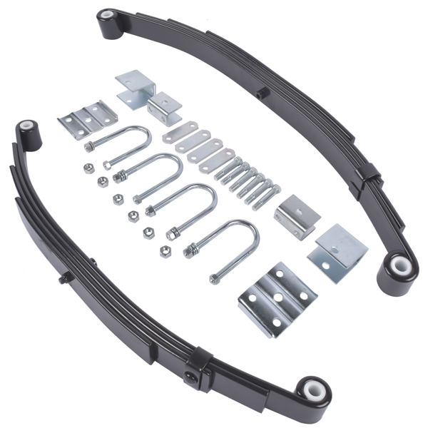 3500lb Single Trailer Axle Suspension Kit Leaf Spring U-bolt & Hanger Kit Include Complete tandem trailer axle hanger kit for 1-3/4