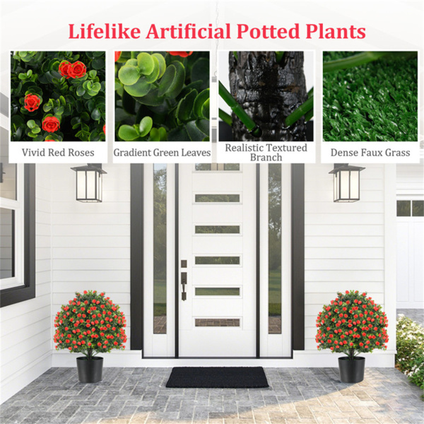 2棵红色人造玫瑰树   （amazon shipping-发货，WALMART禁止销售）-9