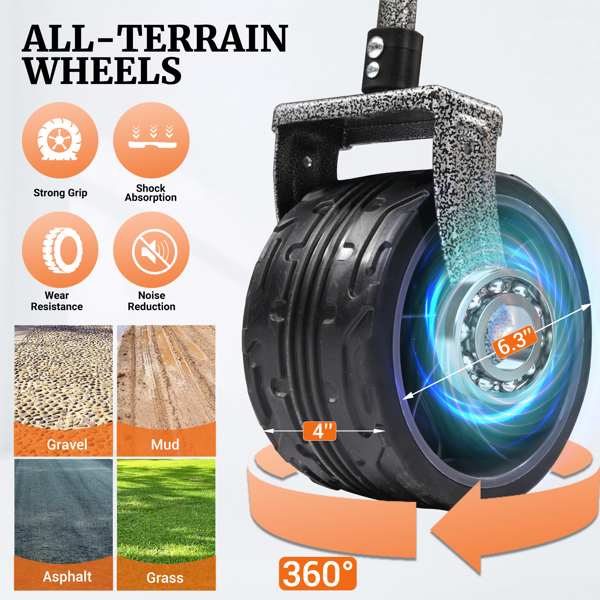 便携式 400L 折叠式货车，折叠式货车推车，大轮沙滩车，450LB 重型折叠式货车，大容量货车，适用于露营、运动、花园、棒球-9