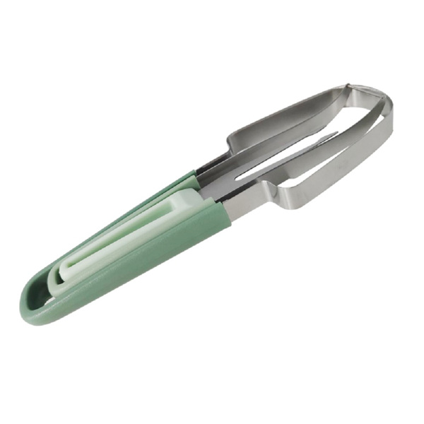 厨房小工具西瓜切不锈钢切瓜神器水果夹挖块多功能家用水果分割器 绿色-3