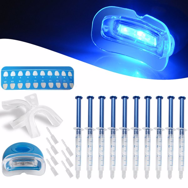 Teeth Whitening Kit With LED Light ,Professional Tooth Whitener, 10x3ml Teeth Whitening Gel,