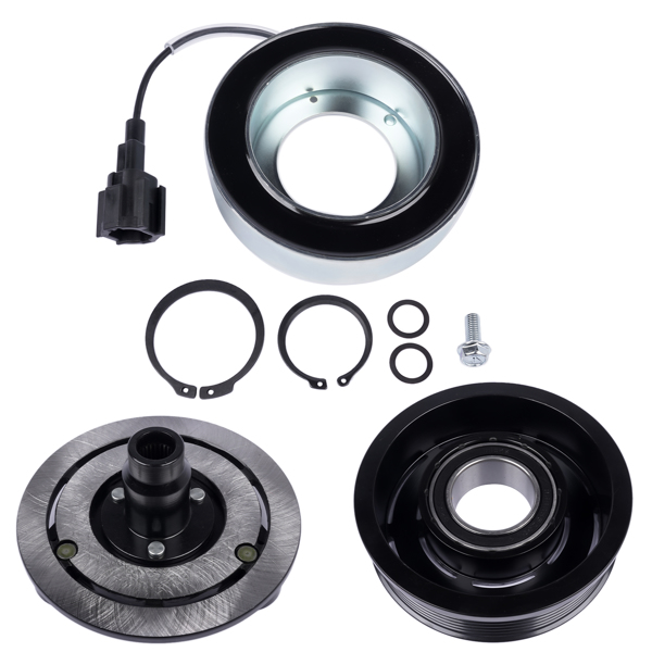 A/C Compressor Clutch Assembly Kit For Nissan Cube 2009-2013 L4 1.8L Versa 2010-2012 L4 1.8L GAS DOHC CR-10 92600CJ63A 92600CJ63D 92600CJ63E
