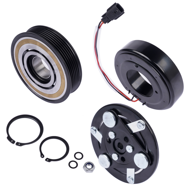 A/C Compressor Clutch Kit for Nissan Sentra S/SL/SR/SV 1.8L Sedan 2013-2019 926003SH0A 926003SH1A 926003SH1B CO29072C