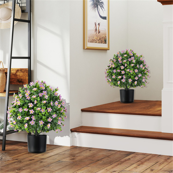 2包逼真的人造盆栽植物-紫色   （amazon shipping-发货，WALMART禁止销售）-4