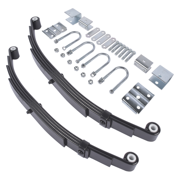3500lb Single Trailer Axle Suspension Kit Leaf Spring U-bolt & Hanger Kit Include Complete tandem trailer axle hanger kit for 1-3/4