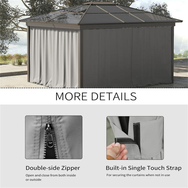 Universal Gazebo Sidewallt  Coffee-AS ( Amazon Shipping)（Prohibited by WalMart）