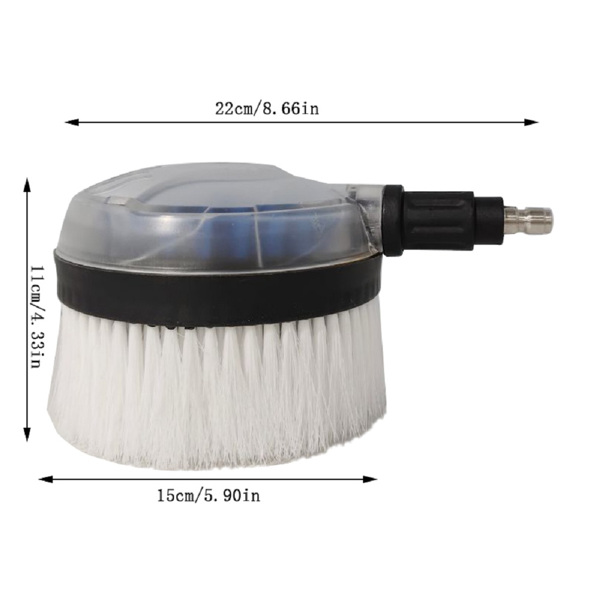 高压洗车水枪通水刷 1/4快插圆形旋转刷 扇形旋转伞状-5