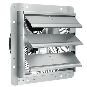 12-Inch High-Speed Wall Mount Exhaust Fan, 1000 CFM, AC Motor, for Ventilation and Cooling in Greenhouses, Garages, Sheds, and Shops
