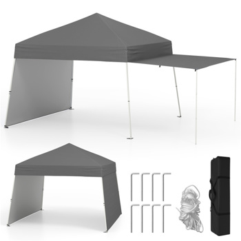 14 X 9.2 FT Pop up Canopy Tent - Gray