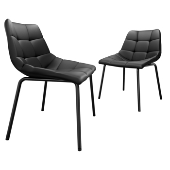 Esszimmerstühle 2er Set, Stühle Esszimmer Kunstleder mit Hoher Rückenlehne, Küchenstühle Modern mit Metallfüßen, Gepolsterter Esstisch Stühle Geeignet für Wohnzimmer Küche