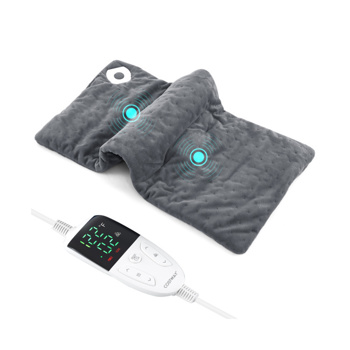 Gray <b style=\\'color:red\\'>Electric</b>  heated pad is equipped with 2 small massagers interior