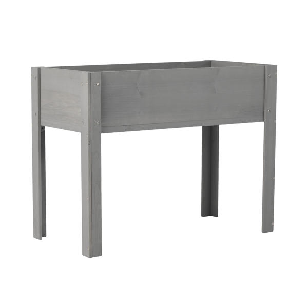 带腿高架花坛，高架木制花箱，适合户外植物花卉水果蔬菜香草种植-2