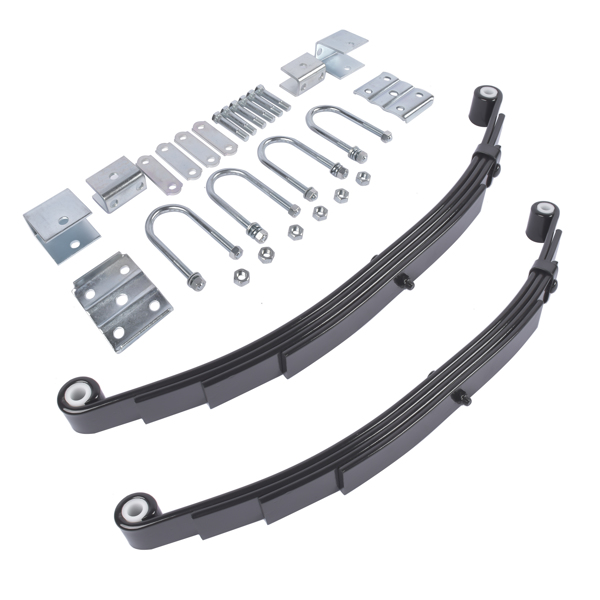 3500lb Single Trailer Axle Suspension Kit Leaf Spring U-bolt & Hanger Kit Include Complete tandem trailer axle hanger kit for 1-3/4