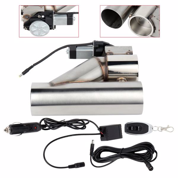 排气管 3" 76mm Electric Exhaust Cutout Valve Controller Remote Kit Fit For Acura CL Audi BMW Stainless Steel Fit Downpipe（禁售亚马逊 & TEMU）(不支持无理由退货)-3