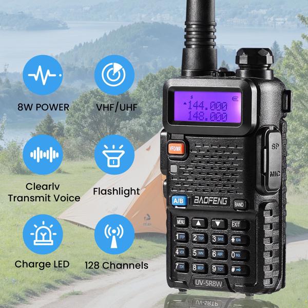 宝峰 baofeng UV-5R 5w 双音多频对讲机（3台装）黑色-13