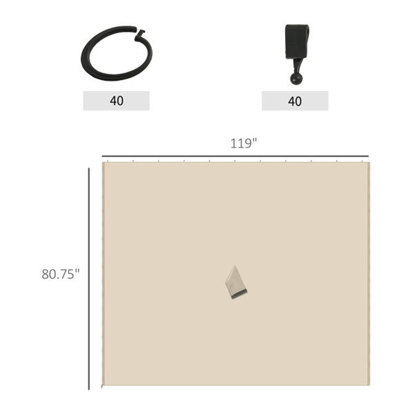 Universal Gazebo Sidewallt  Coffee-AS ( Amazon Shipping)（Prohibited by WalMart）