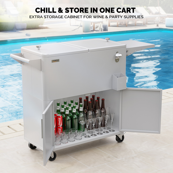 80QT    COOLER CART