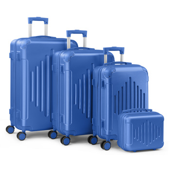 Premium ABS Luggage Set (4-Piece) with Non-TSA Locks – <b style=\\'color:red\\'>Deep</b> Blue