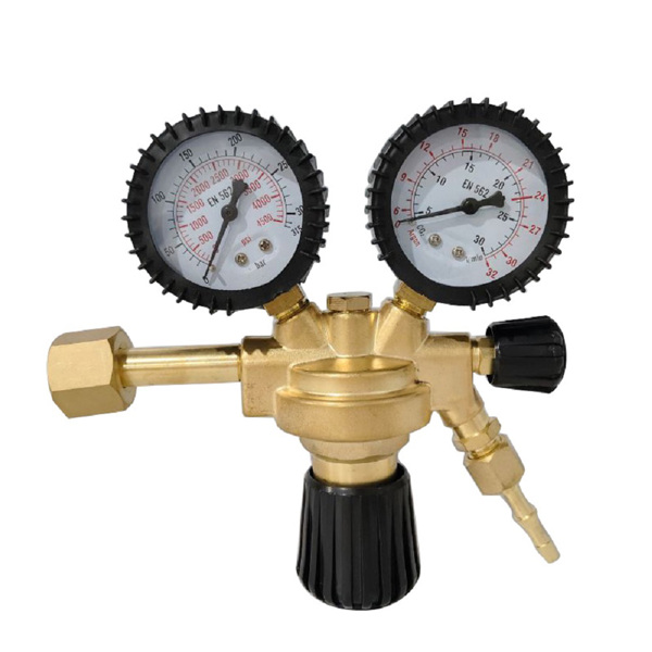 全铜欧洲款氩气表二氧化碳表减压器氩弧焊机减压表减压阀 螺纹规格：W21.8/14-1