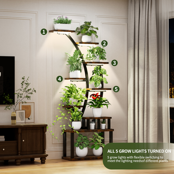 Plant Stand indoor 9-Tiered , 63.6