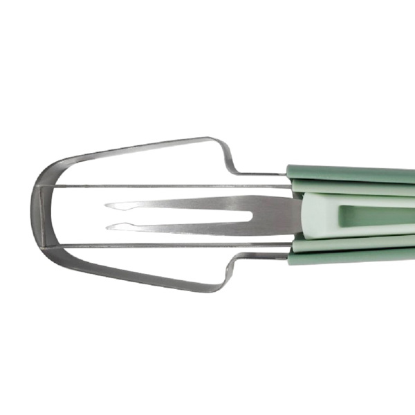 厨房小工具西瓜切不锈钢切瓜神器水果夹挖块多功能家用水果分割器 绿色-4