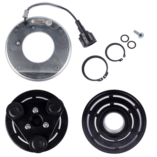 A/C Compressor Clutch Assembly Kit For Nissan Cube 2009-2013 L4 1.8L Versa 2010-2012 L4 1.8L GAS DOHC CR-10 92600CJ63A 92600CJ63D 92600CJ63E