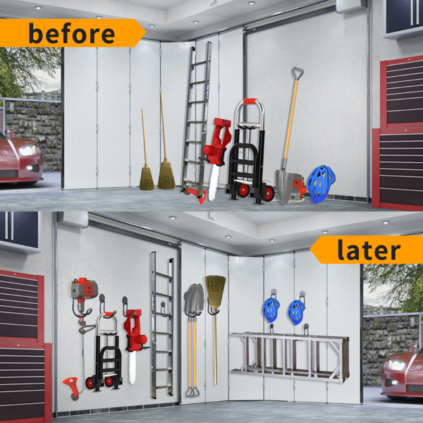 金属花园软管支架壁挂式储物架水管储物衣架家用悬挂装饰花园软管支架-3