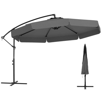 10 Feet Patio Cantilever Umbrella - Gray