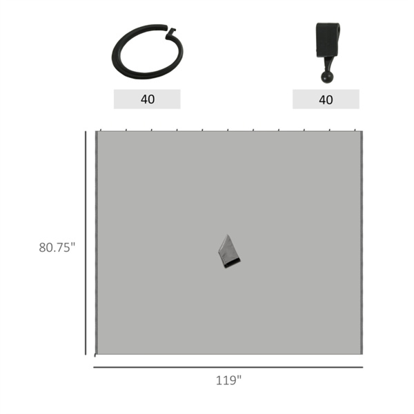 Universal Gazebo Sidewallt  Coffee-AS ( Amazon Shipping)（Prohibited by WalMart）